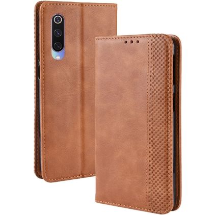 Mobigear Sensation Xiaomi Mi 9 Capa livro Carteira - Conhaque