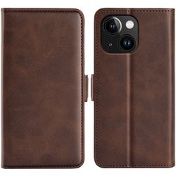 Mobigear Slim Magnet iPhone 15 Wallet case - Brown