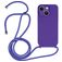 Mobigear Lanyard iPhone 14 Plus Silikon Skal med rem - Lila