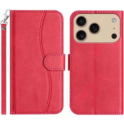Mobigear S Line iPhone 17 Pro Max Funda tipo libro Cartera - Rojo
