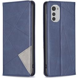 Mobigear Rhombus Slim Motorola Moto E32s Funda tipo libro - Azul