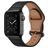 Mobigear Venezia Läder Apple Watch Armband Spänne - 42/41/40/38 mm - Svart
