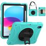 Mobigear SureGrip iPad 11 (2025) Case Plastic / Silicone Back cover + Stylus Holder + Shoulder Strap + Stand - Turquoise