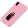 Mobigear Rubber Ring iPhone XS Max Fodral Hårdplast Skal med ringhållare - Rosa