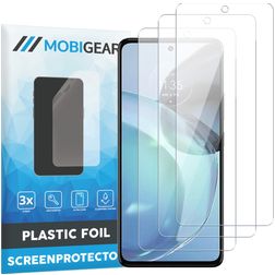 Mobigear Motorola Moto G72 Película de ecrã em plástico - Compatível com capas (Pack de 3)