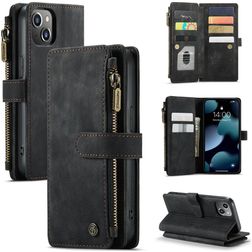 CaseMe C30 iPhone 13 Funda tipo libro Cartera - Negro