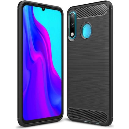 Mobigear Brushed Slim Huawei P30 Lite TPU flexible Carcasa - Negro
