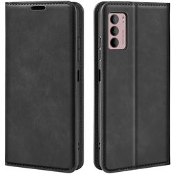 Mobigear Retro Slim Motorola Moto G42 Cover a libro portafoglio - Nero