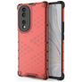 Mobigear Honeycomb HONOR 70 Funda Plástico rígido Carcasa Antigolpes - Rojo