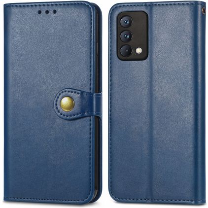 Mobigear Snap Button Realme GT Master Edition Funda tipo libro Cartera - Azul
