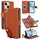 Mobigear Wallet iPhone 15 Plus Lompakkokotelo + Setelitasku - Ruskea