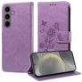 Mobigear Flowers Samsung Galaxy S25 Wallet case - Purple