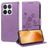 Mobigear Flowers Xiaomi 14T Pro Pungetui med Seddelrum - Lilla