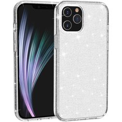 Mobigear Glitter iPhone 12 Pro Max Plástico rígido Capa traseira - Branco