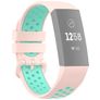 Mobigear Sport Plus Buckle Correa Silicona Cierre de hebilla para Fitbit Charge 4 - Rosa / Verde