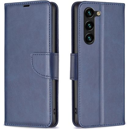 Mobigear Excellent Samsung Galaxy S24 Plus Pungetui med Seddelrum - Blå