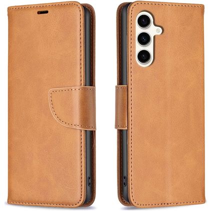 Mobigear Excellent Samsung Galaxy S24 FE Capa livro Carteira - Conhaque