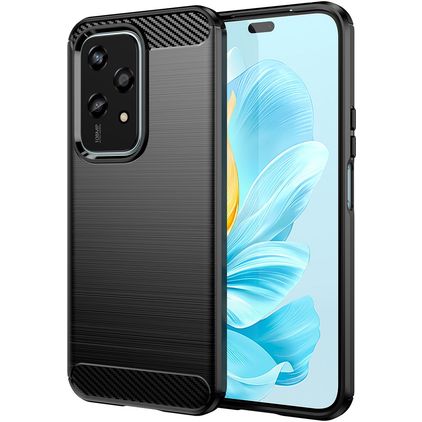 Mobigear Brushed Slim HONOR 200 Lite TPU flexible Carcasa - Negro