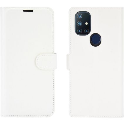 Mobigear Classic OnePlus Nord N10 5G Lompakkokotelo + Setelitasku - Valkoinen