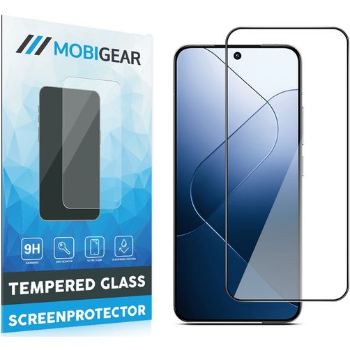 Mobigear Premium Xiaomi 14 Tempered Glass Screen Protector - Case Friendly - Black