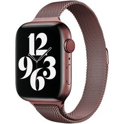 Mobigear Slim Loop Pasek Bransoleta mediolańska do Apple Watch Zapięcie magnetyczne - 49/46/45/44 mm - Brązowy