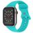 Mobigear Sport Dual Correa Silicona Cierre de pinza para Apple Watch - 49/46/45/44 mm - Turquesa