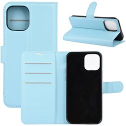 Mobigear Classic iPhone 12 Funda tipo libro Cartera - Azul