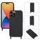 Mobigear Lanyard iPhone 14 Pro Silikone Cover med snor - Sort
