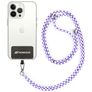 Mobigear Lanyard Cordón para móvil universal ajustable - Morado / Blanco
