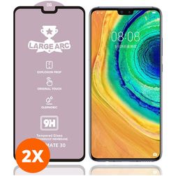 Mobigear Premium Huawei Mate 30 Vetro Protezione schermo - Compatibile con le cover - Nero (confezione da 2)