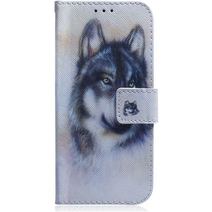 Mobigear Design Xiaomi Redmi Go Plånboksfodral med sedelfack - Wolf