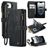 CaseMe C30 iPhone 16e Cover a libro portafoglio - Nero
