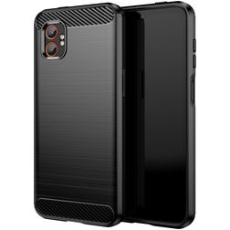 Mobigear Brushed Slim Samsung Galaxy Xcover 7 Pro Joustava TPU Suojakuori - Musta