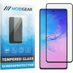 Mobigear Premium Samsung Galaxy S10 Lite Glas Skærmbeskytter - Case Friendly - Sort