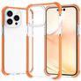 Mobigear Full Bumper iPhone 14 Pro Max Hard Case Back cover Shockproof - Clear / Orange