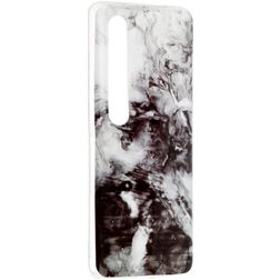 Mobigear Marble Xiaomi Mi 10 TPU flexible Carcasa - Negro / Blanco