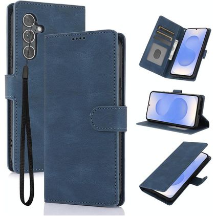 Mobigear Wallet Samsung Galaxy S26 Plus Lompakkokotelo + Setelitasku - Sininen