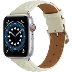 Mobigear Genova Leather Apple Watch Strap Buckle closure - 49/46/45/44 mm - Beige