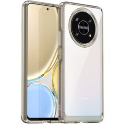 Mobigear Crystal HONOR Magic 4 Lite Fodral Hårdplast Skal - Transparent / Grå