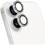 Mobiparts iPhone 16 Cristal templado Protector de lente de cámara - Compatible con fundas - Plateado