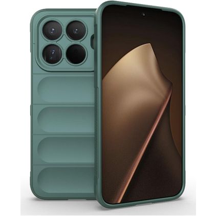 Mobigear Bumpy Xiaomi 15T Pro Elastyczne TPU Etui plecki - Ciemnozielony