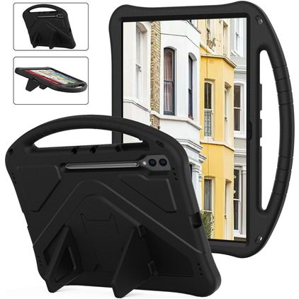 Mobigear AeroArmor Samsung Galaxy Tab S10 Ultra Kids Tablet Case with Handle + Stylus Holder - Black