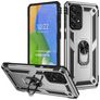 Mobigear Armor Ring Samsung Galaxy A73 Hårdt Bagsidecover Stødsikkert med ringholder - Sølv