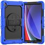 Mobigear SureGrip Xtreme Samsung Galaxy Tab A9 Plus (2023) Case Plastic / Silicone Back cover + Shoulder Strap + Stand - Blue