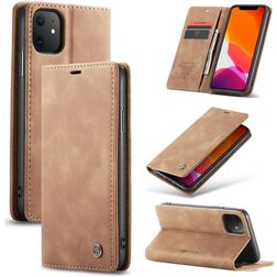 CaseMe 013 iPhone 11 Pungetui med Seddelrum - Brun