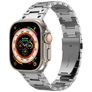 Mobigear Amsterdam Rostfritt stål Apple Watch Armband Fjärilslås - 42/41/40/38 mm - Silver