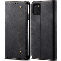 Mobigear Denim Slim Samsung Galaxy Note 10 Lite Capa livro Carteira - Preto