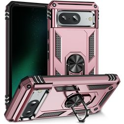 Mobigear Armor Ring Google Pixel 8a Hårdt Bagsidecover Stødsikkert med ringholder - Rosaguld