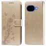 Mobigear Flowers Google Pixel 10a Knížkové pouzdro Peněženka - Zlatá