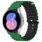 Mobigear Ocean Silikone Smartwatch Urrem Spændelås - 22 mm - Sort / Grøn